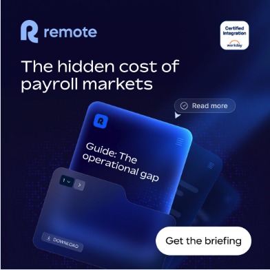 Remote payroll markets ad creative captured in Ventana's HR Tech ad library